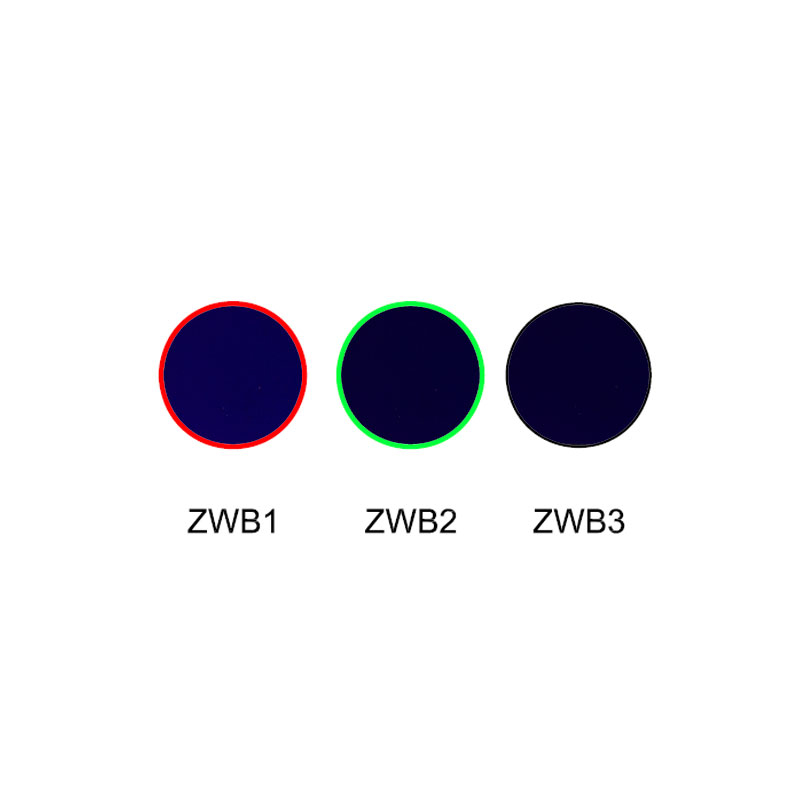 مرشح ألوان زجاجي للامتصاص المرئي للأشعة فوق البنفسجية ZWB1 ZWB2 ZWB3