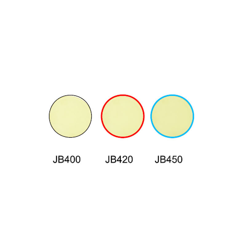 زجاج ذهبي زجاج أصفر قطع فلتر الألوان JB400 JB420 JB450